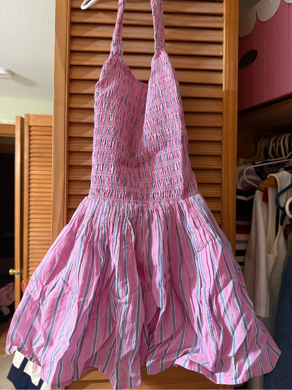 Abercrombie & Fitch Pink Striped Mini Dress
